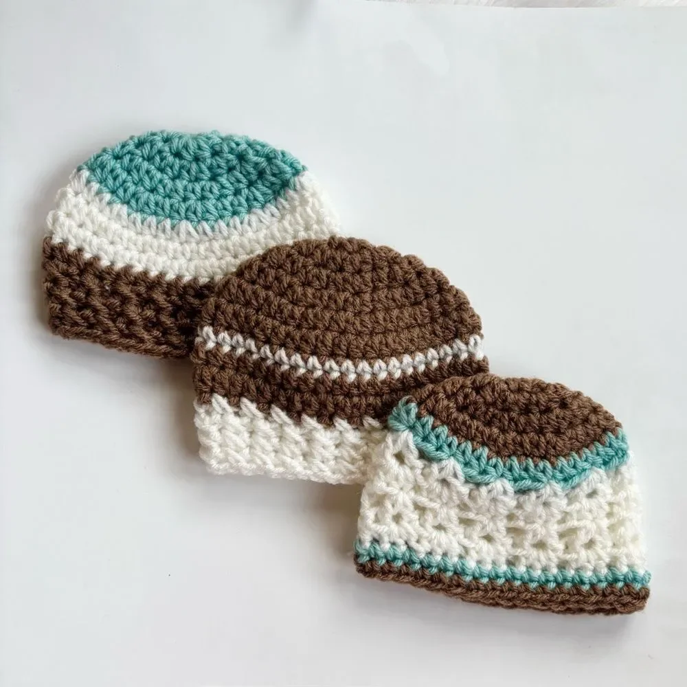 Handmade Crochet Baby Hat Gift Set